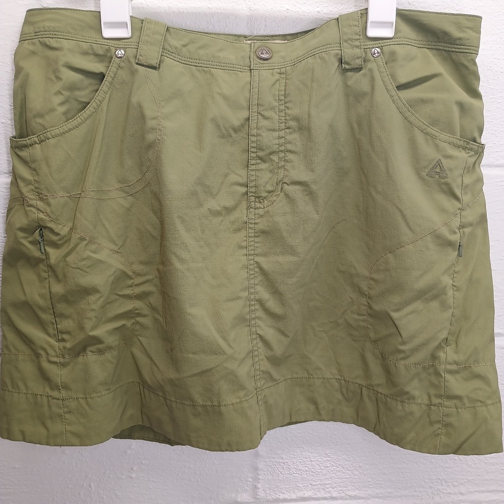 ASCEND WOMENS SIZE 16 Green‎ Golf Pickleball Skort Skirt LINED Pockets 38" Waist